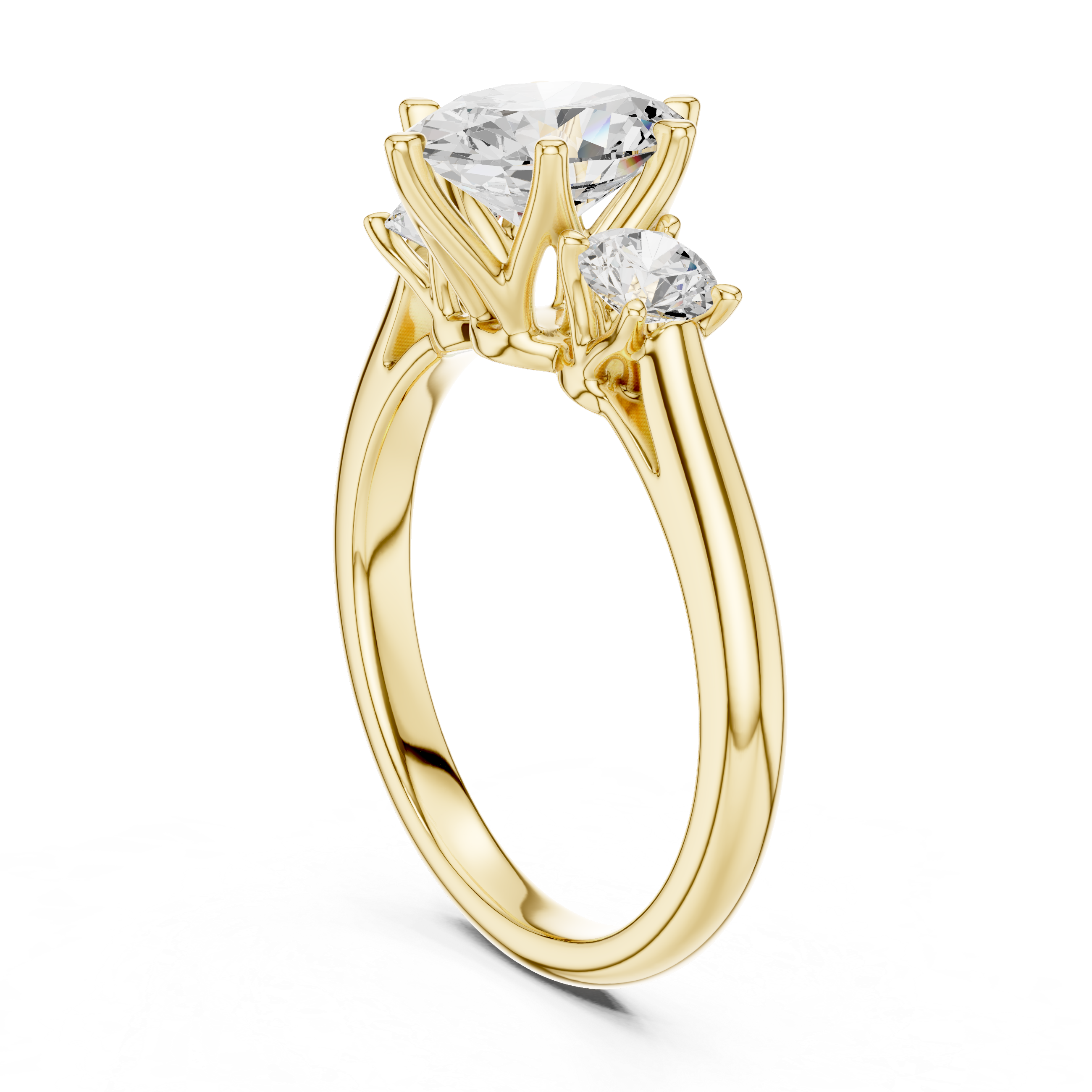 Oval-Cut Three-Stone Engagement Ring
