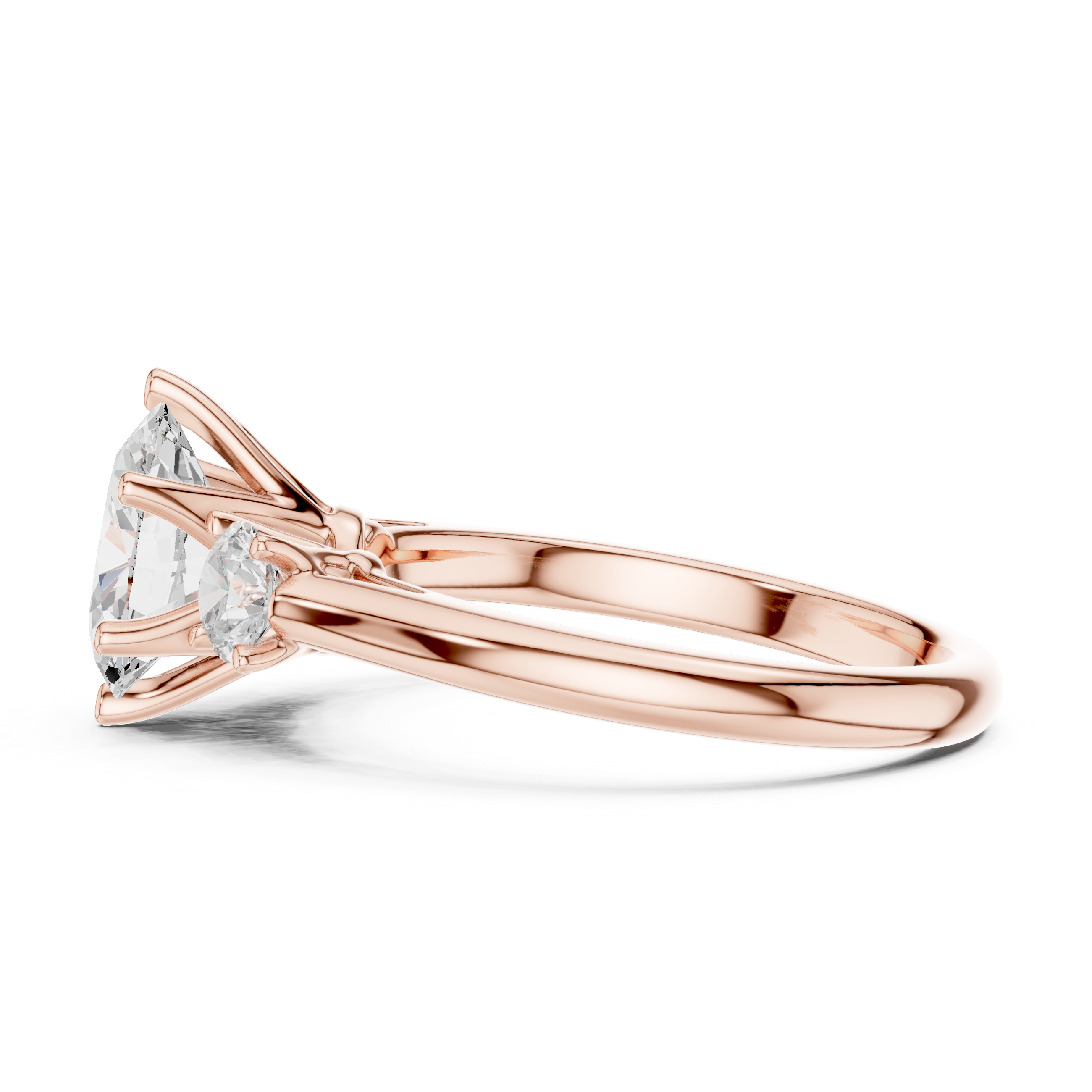 Oval-Cut Three-Stone Engagement Ring