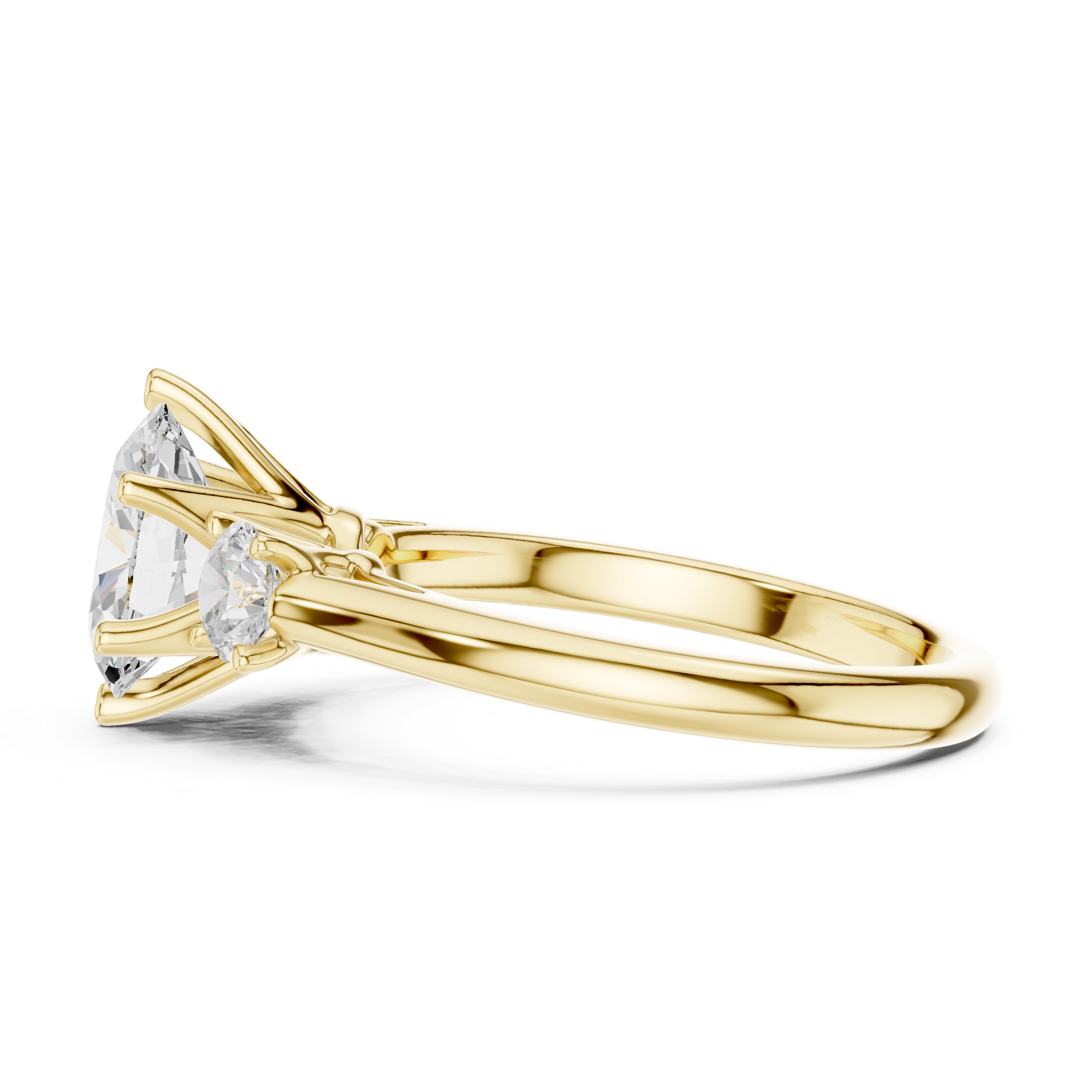 Oval-Cut Three-Stone Engagement Ring