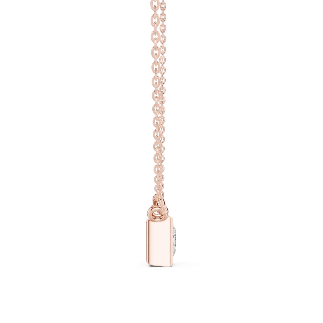 Celestia Princess Bezel Solitaire Diamond Pendant