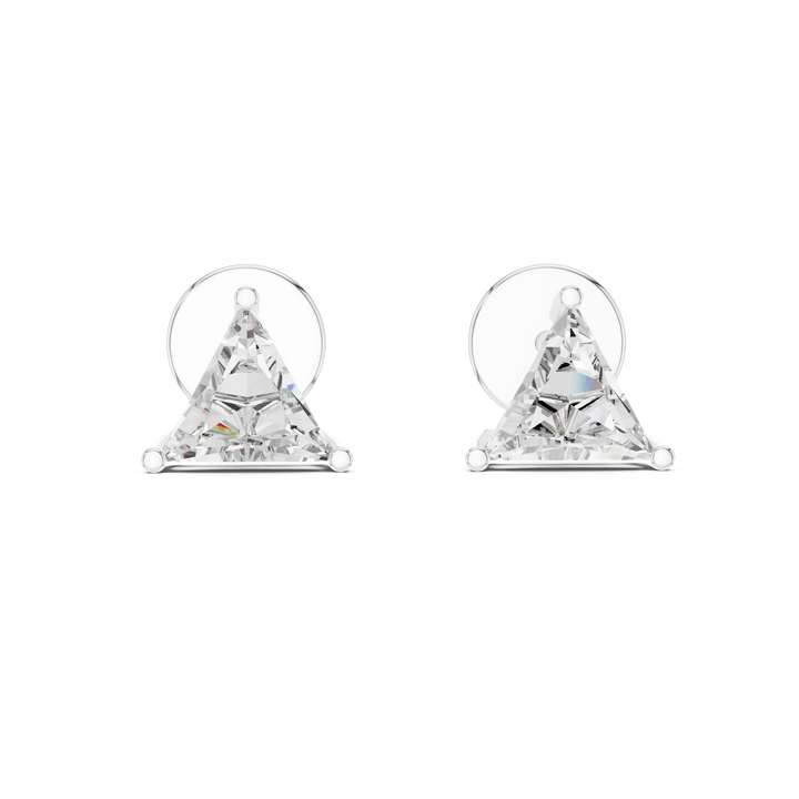 Trinity Spark Trillion Solitaire Diamond Stud Earrings