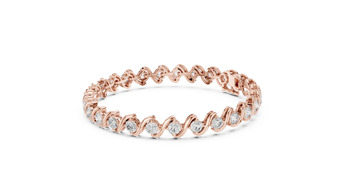 Infinity Twist Round Diamond Bracelet