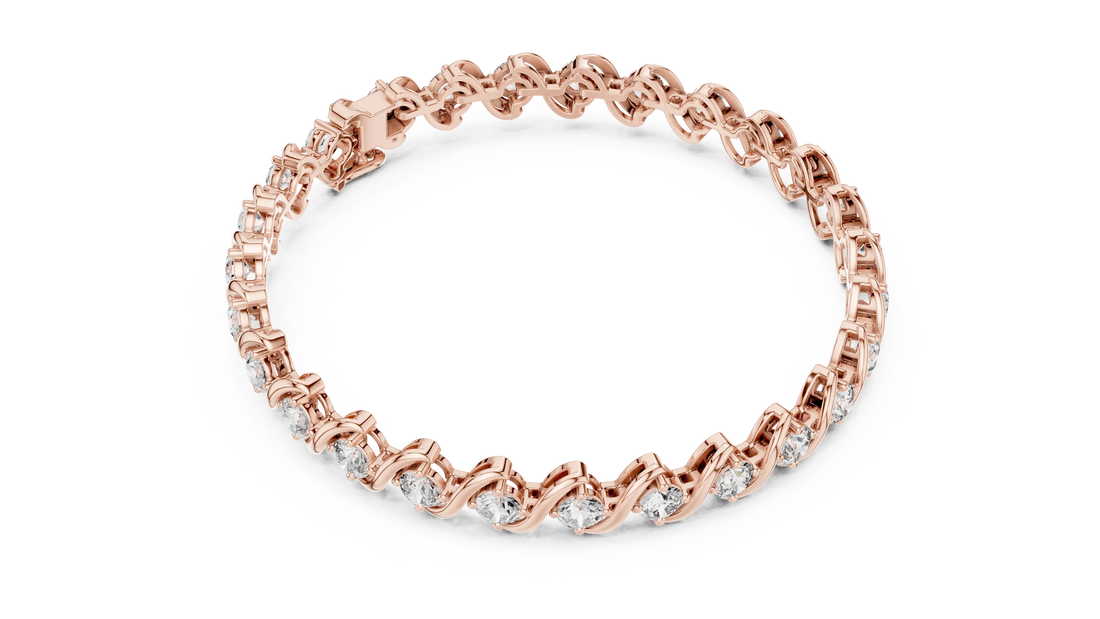 Infinity Twist Round Diamond Bracelet