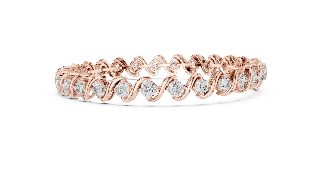 Infinity Twist Round Diamond Bracelet