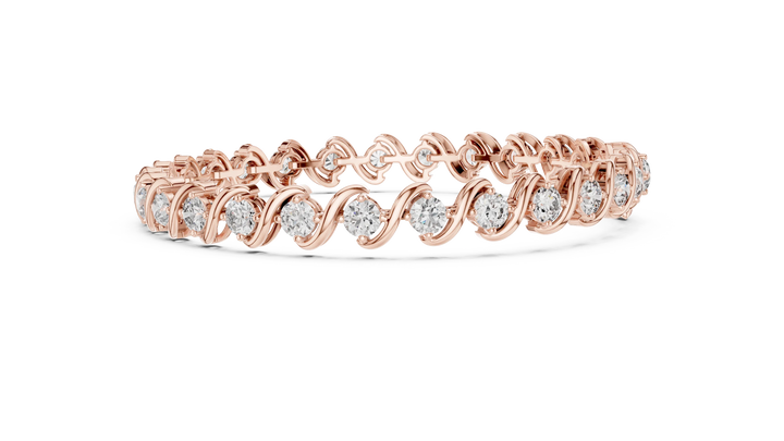Infinity Twist Round Diamond Bracelet