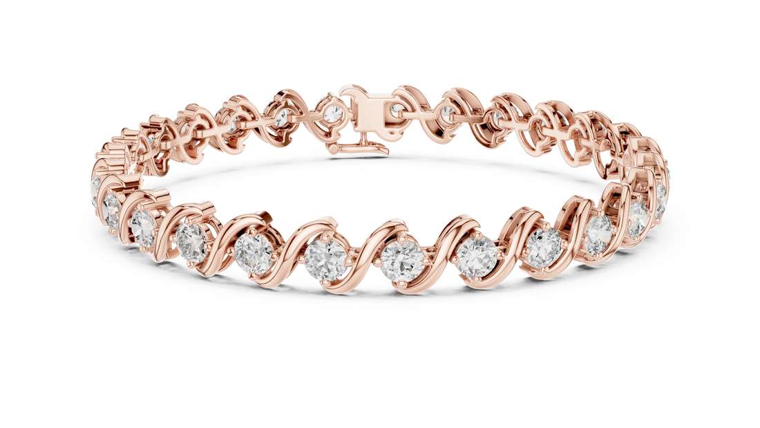 Infinity Twist Round Diamond Bracelet