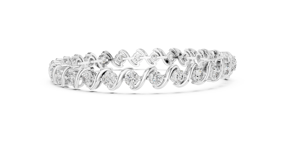 Infinity Twist Round Diamond Bracelet