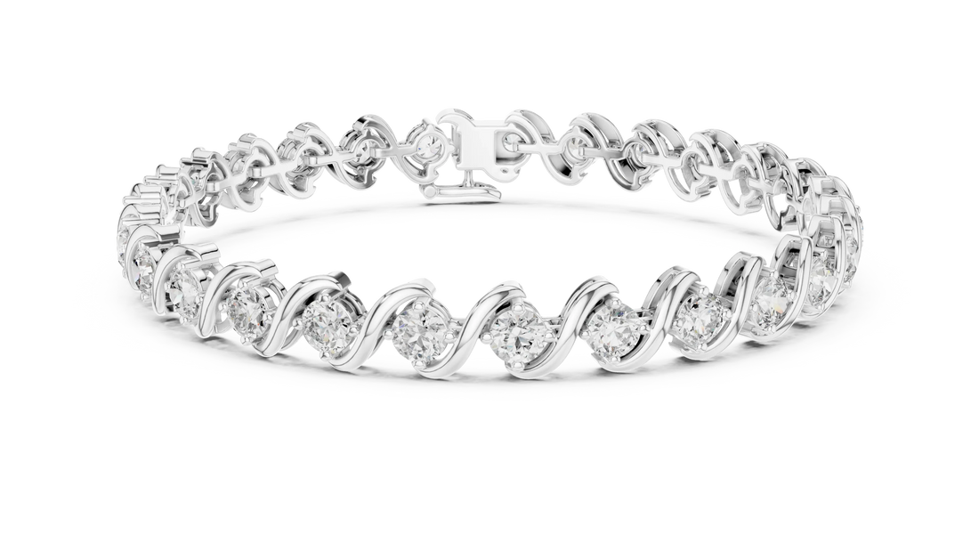 Infinity Twist Round Diamond Bracelet