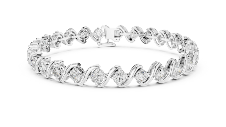 Infinity Twist Round Diamond Bracelet