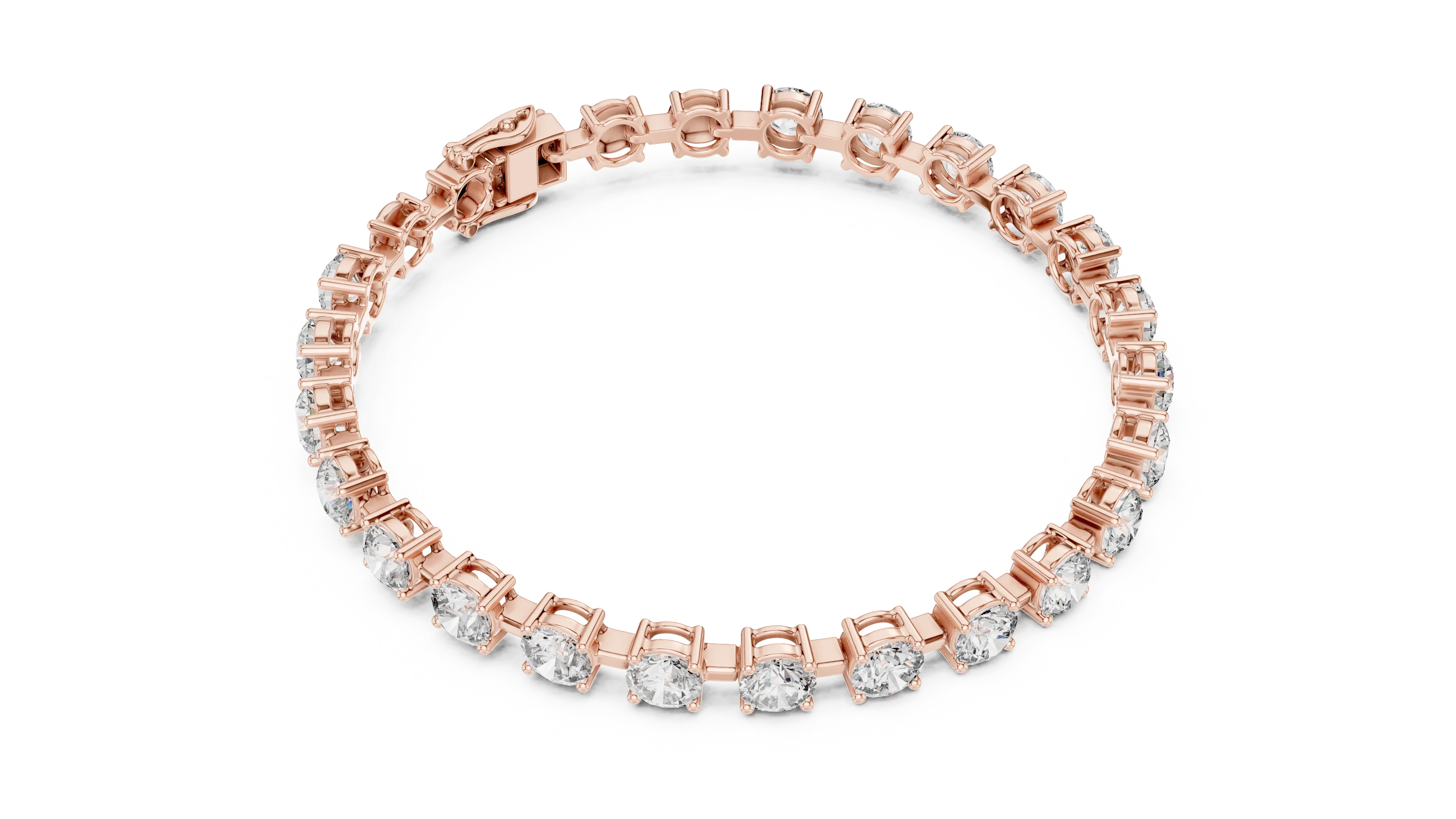Royal Round Solitaire Line Diamond Bracelet