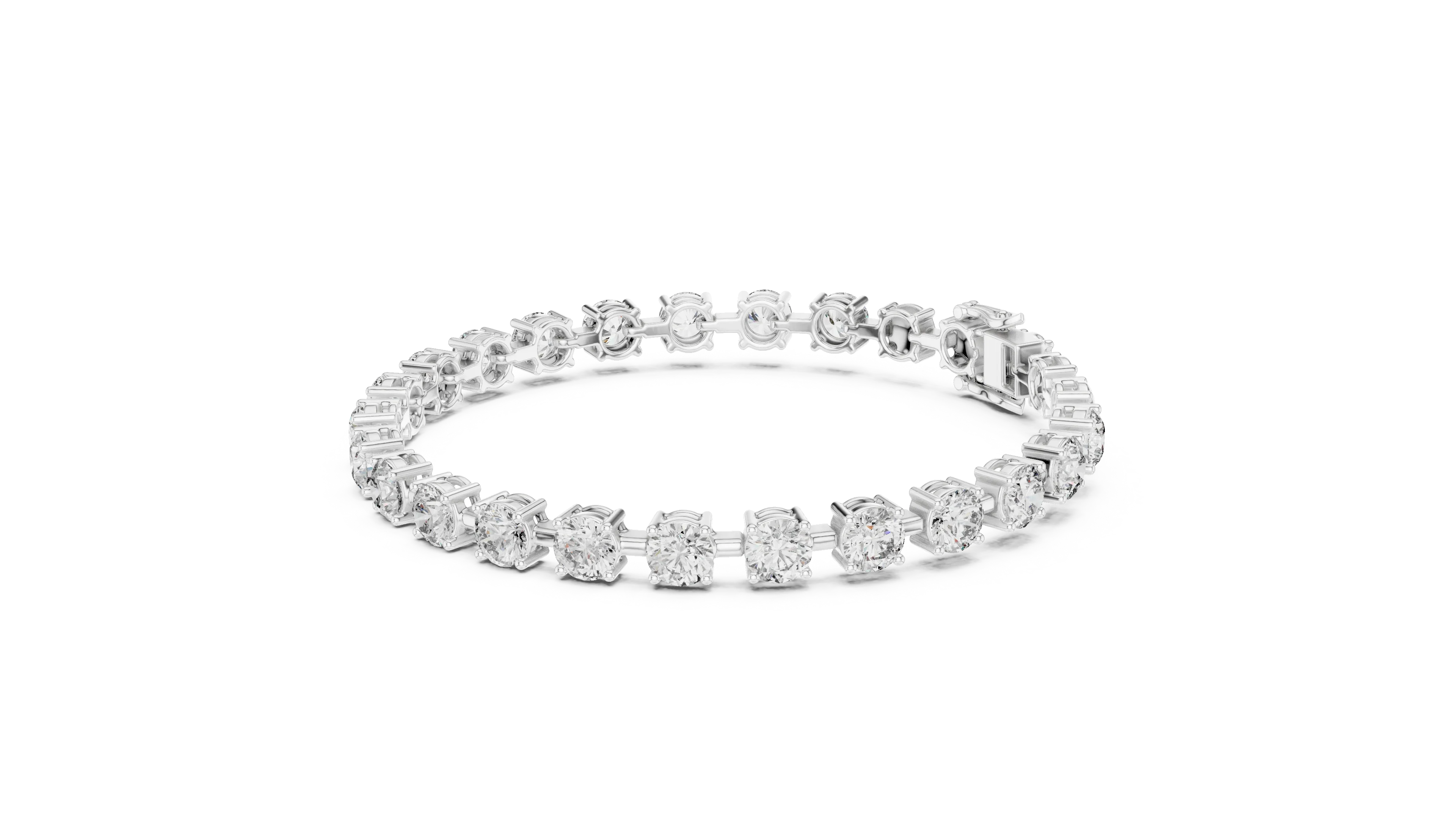 Royal Round Solitaire Line Diamond Bracelet