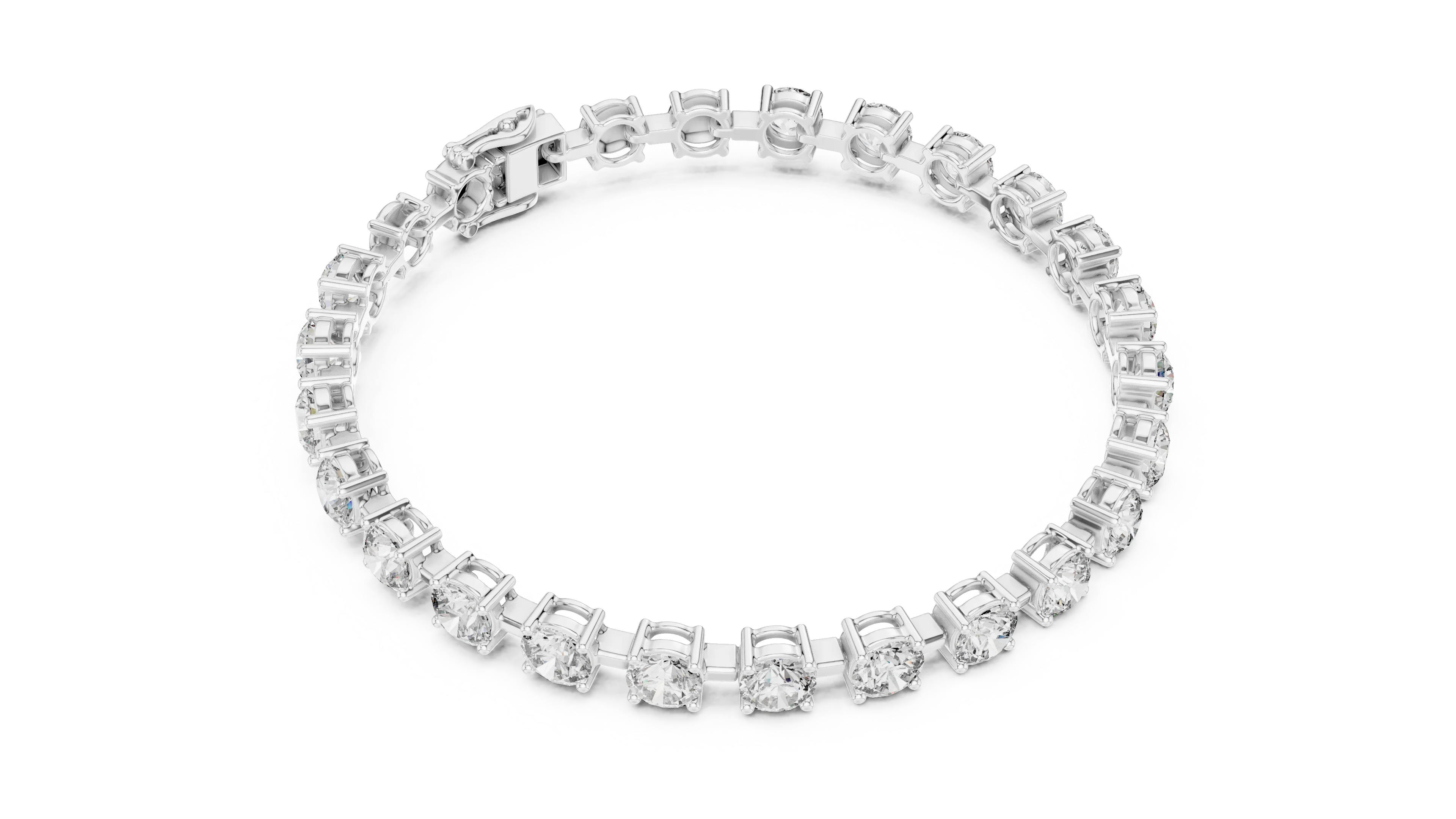 Royal Round Solitaire Line Diamond Bracelet