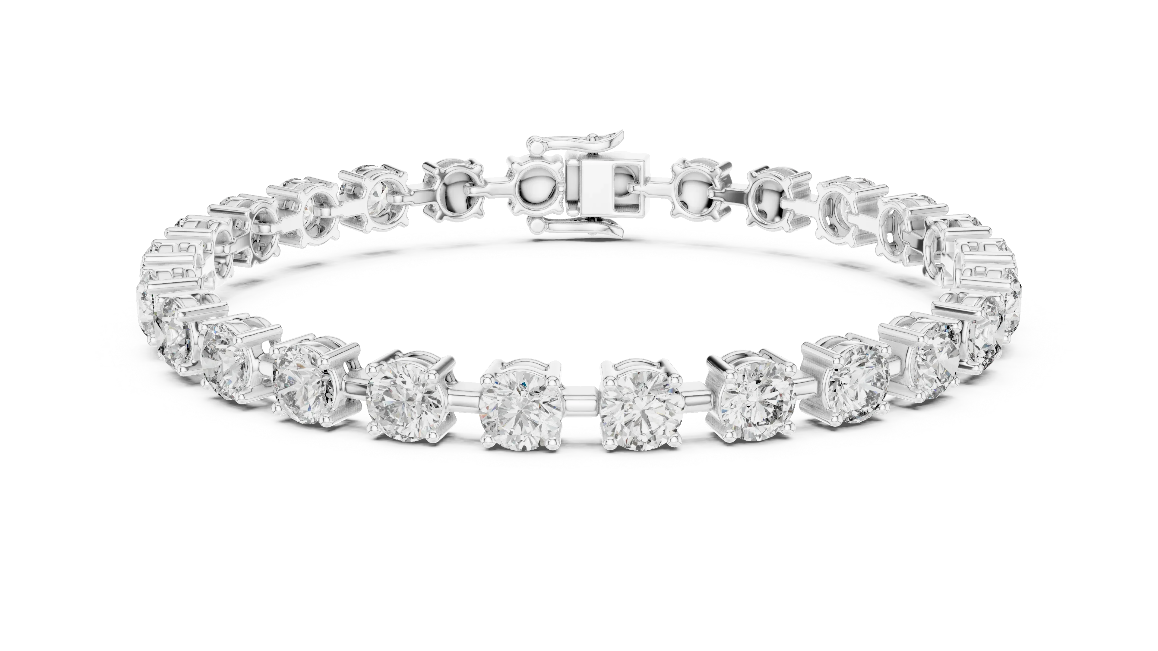 Royal Round Solitaire Line Diamond Bracelet