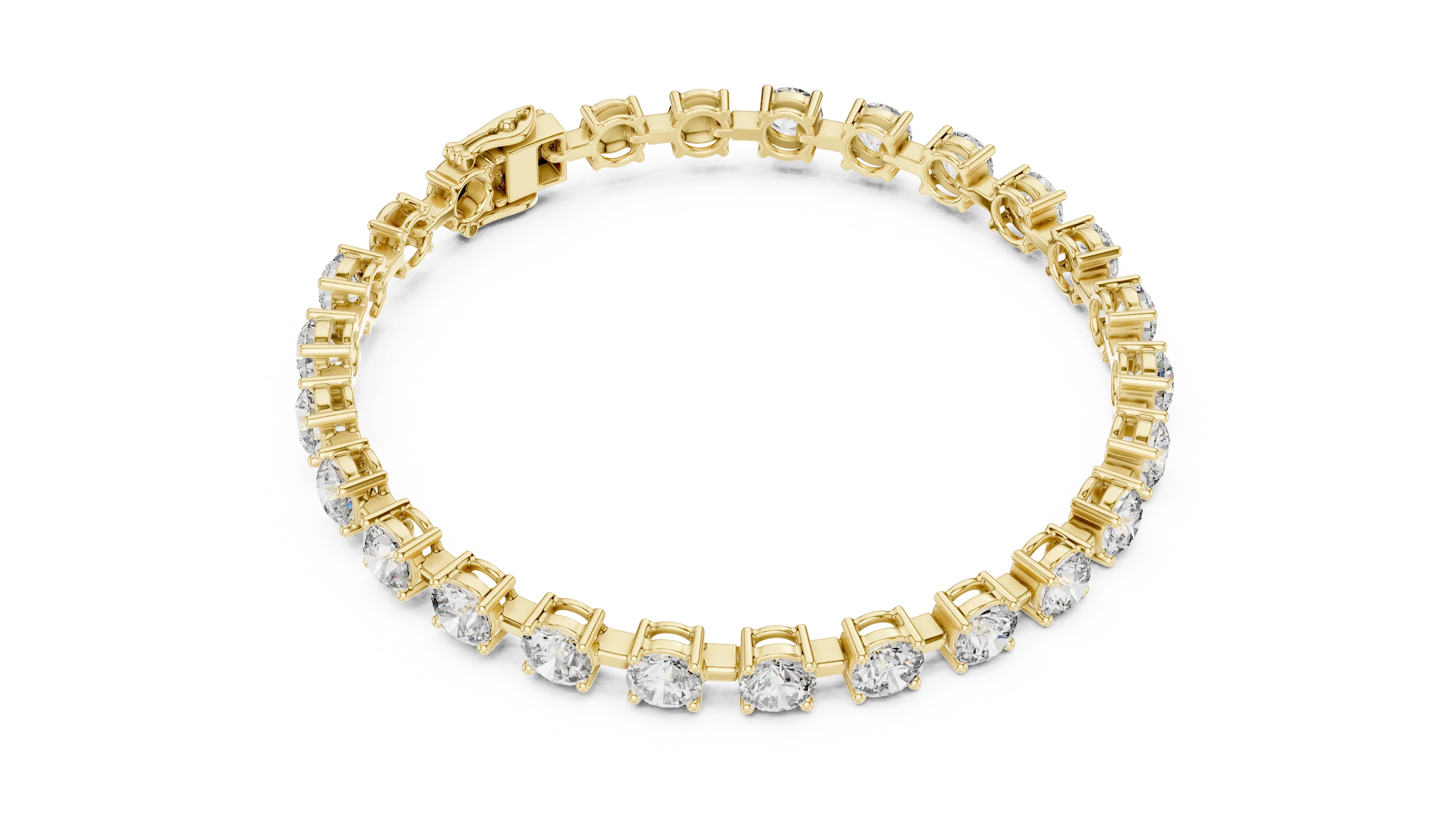 Royal Round Solitaire Line Diamond Bracelet