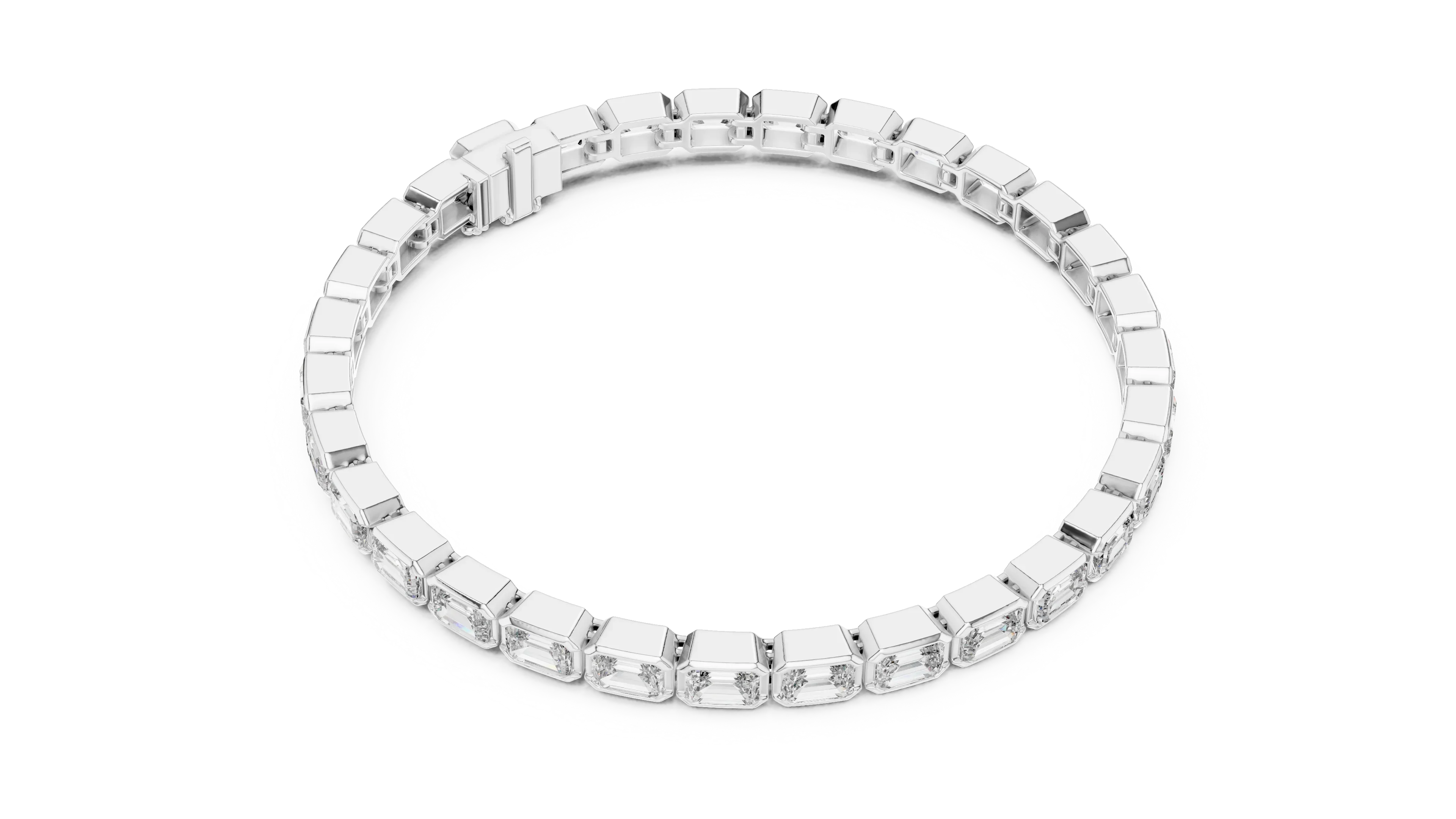 Imperial Emerald Line Diamond Bracelet