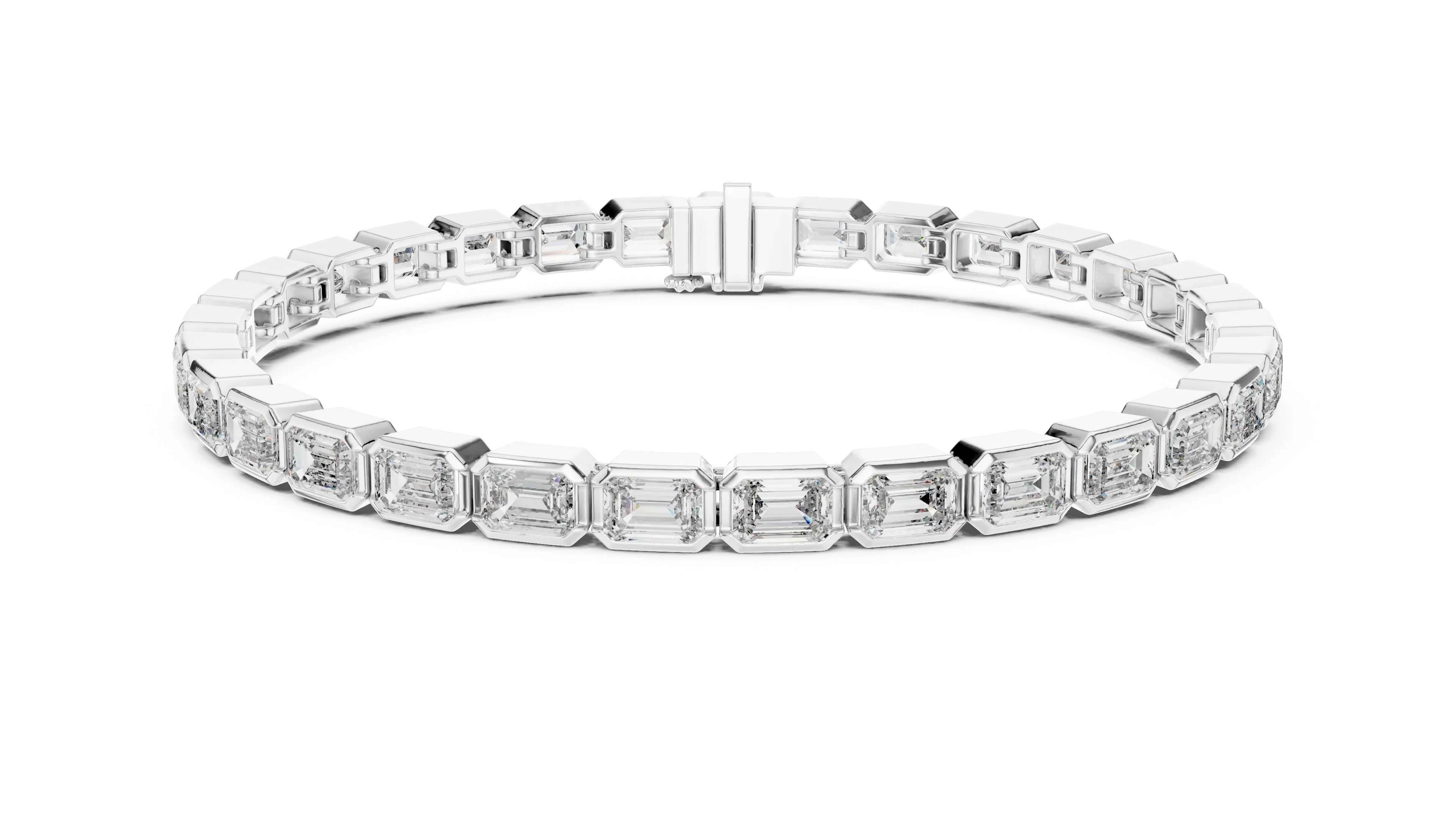 Imperial Emerald Line Diamond Bracelet