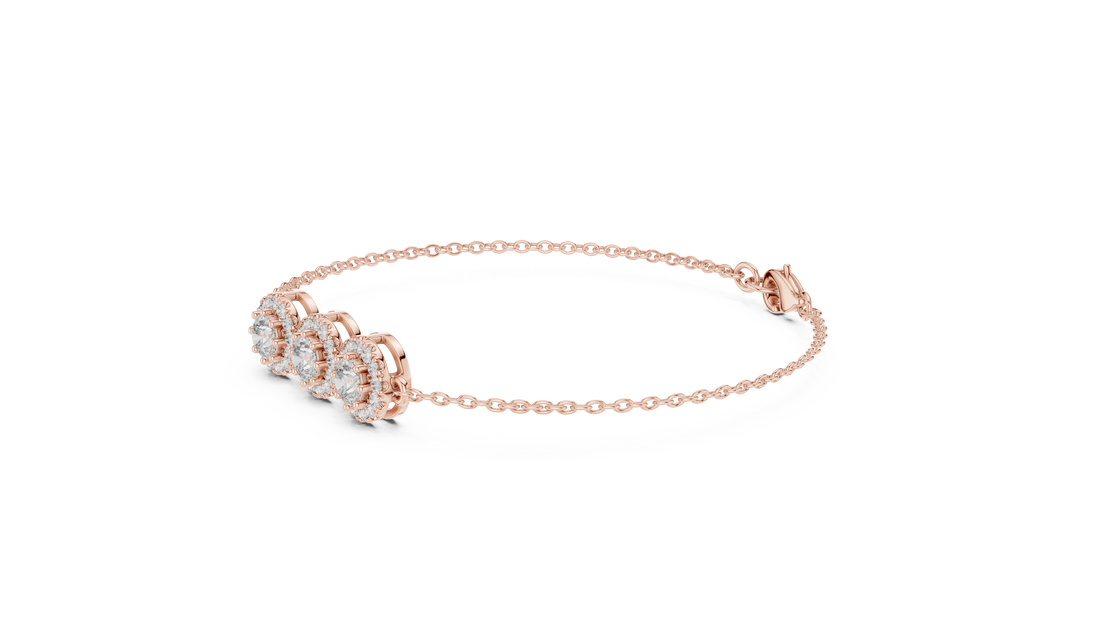Trinity Halo Grace Diamond Bracelet
