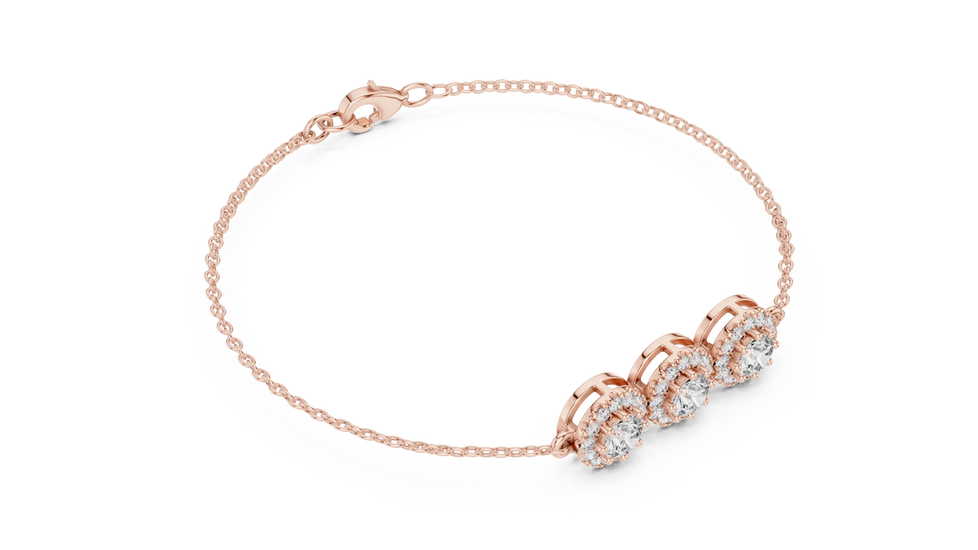 Trinity Halo Grace Diamond Bracelet