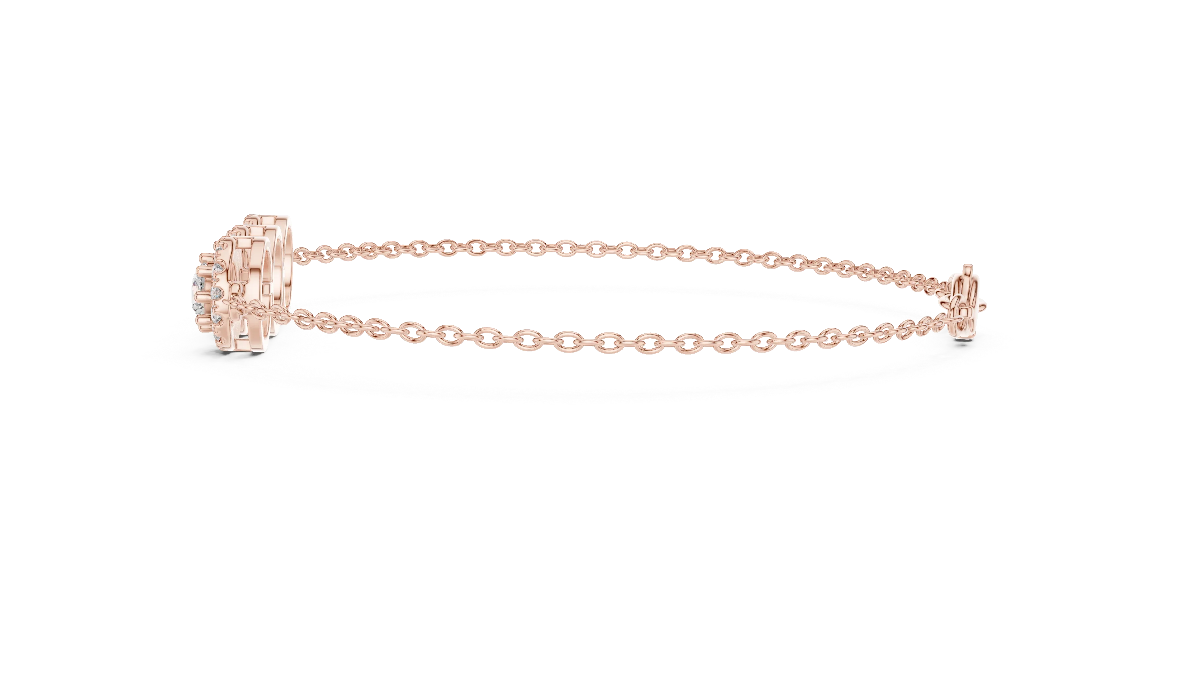 Trinity Halo Grace Diamond Bracelet