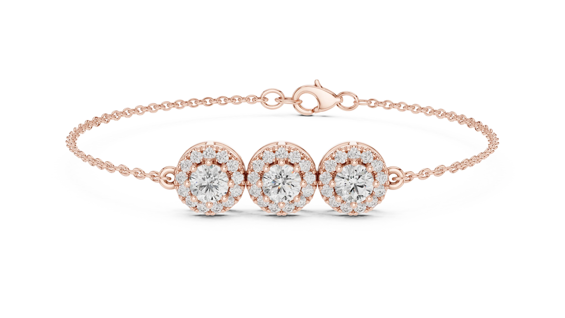 Trinity Halo Grace Diamond Bracelet