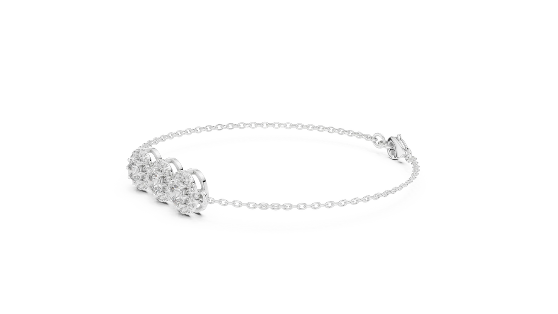 Trinity Halo Grace Diamond Bracelet