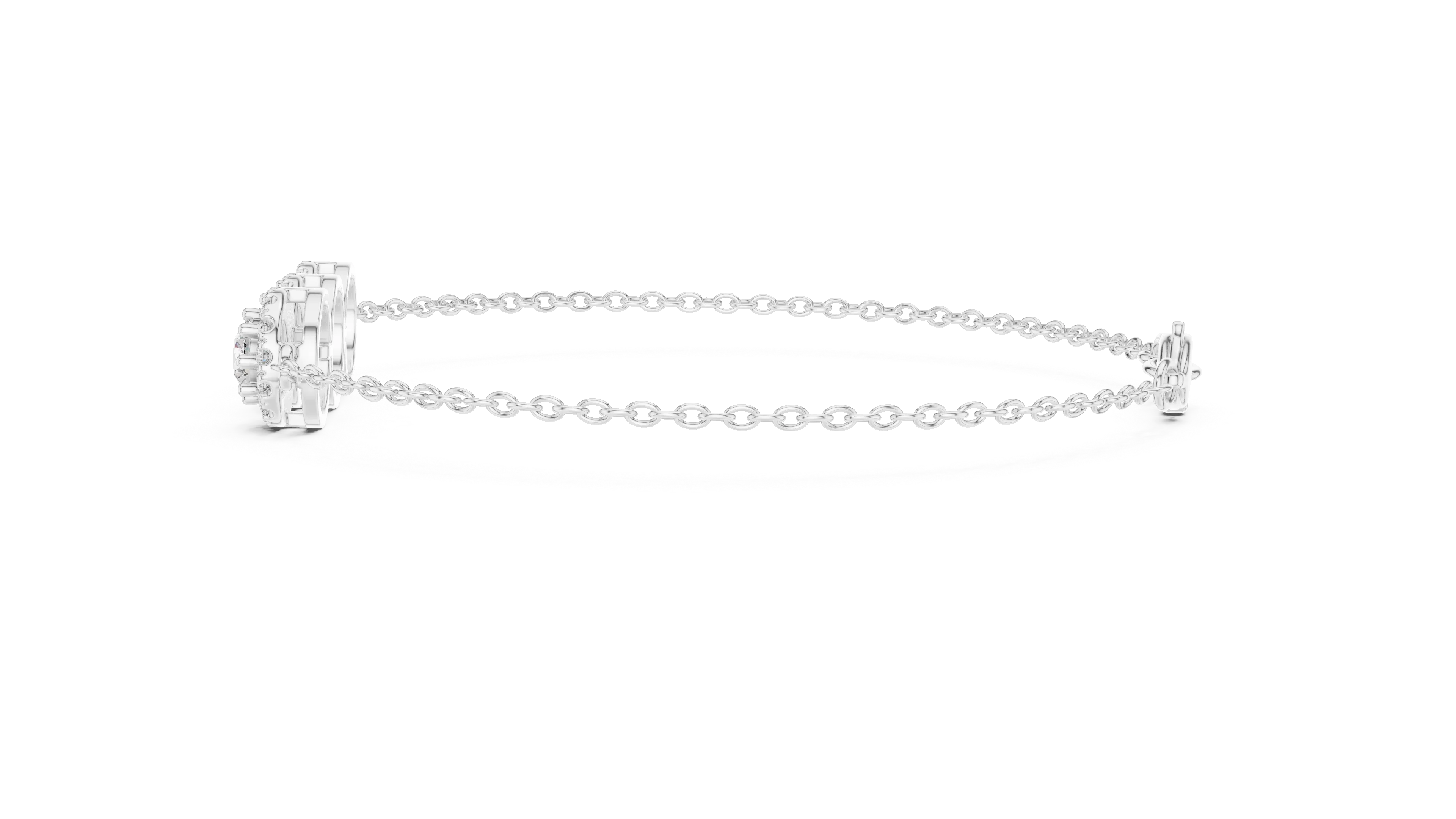 Trinity Halo Grace Diamond Bracelet