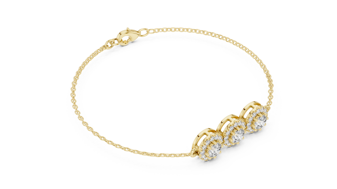 Trinity Halo Grace Diamond Bracelet