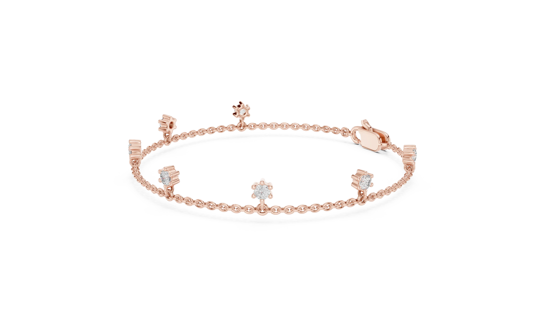 Celeste Station Diamond Chain Bracelet