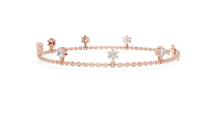 Celeste Station Diamond Chain Bracelet
