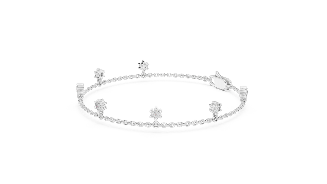 Celeste Station Diamond Chain Bracelet