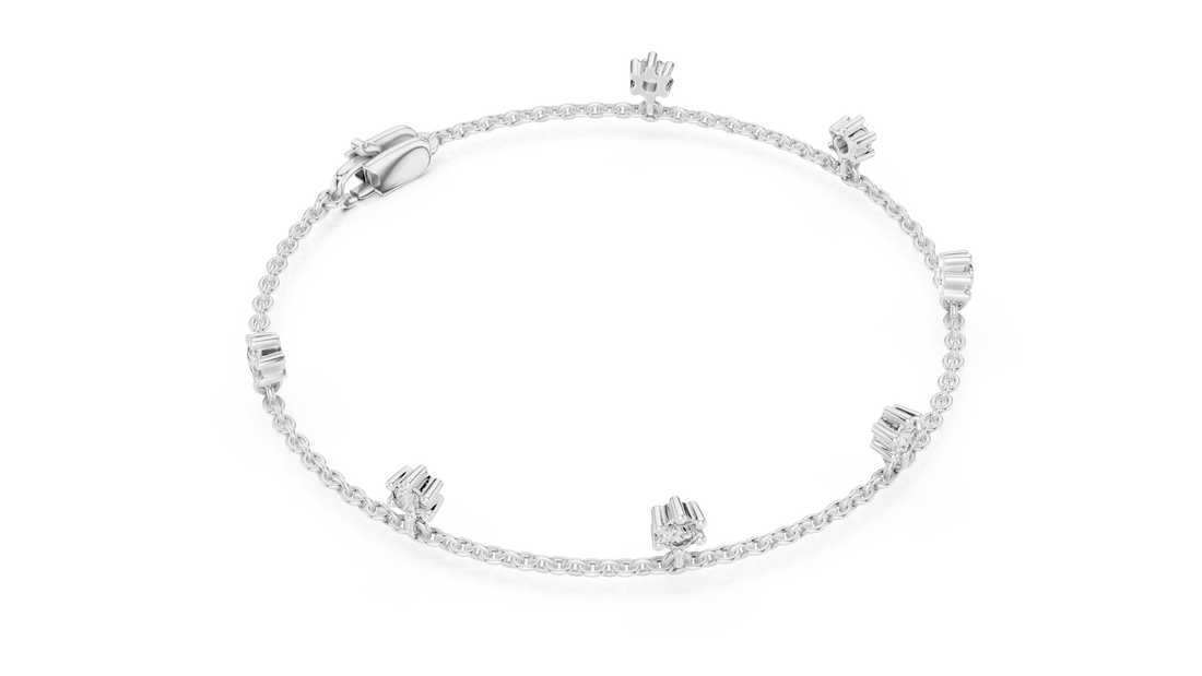 Celeste Station Diamond Chain Bracelet