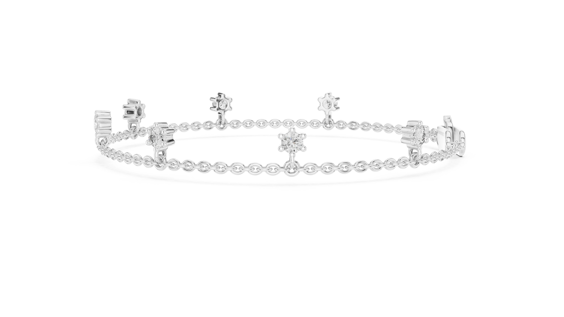 Celeste Station Diamond Chain Bracelet