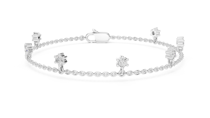 Celeste Station Diamond Chain Bracelet