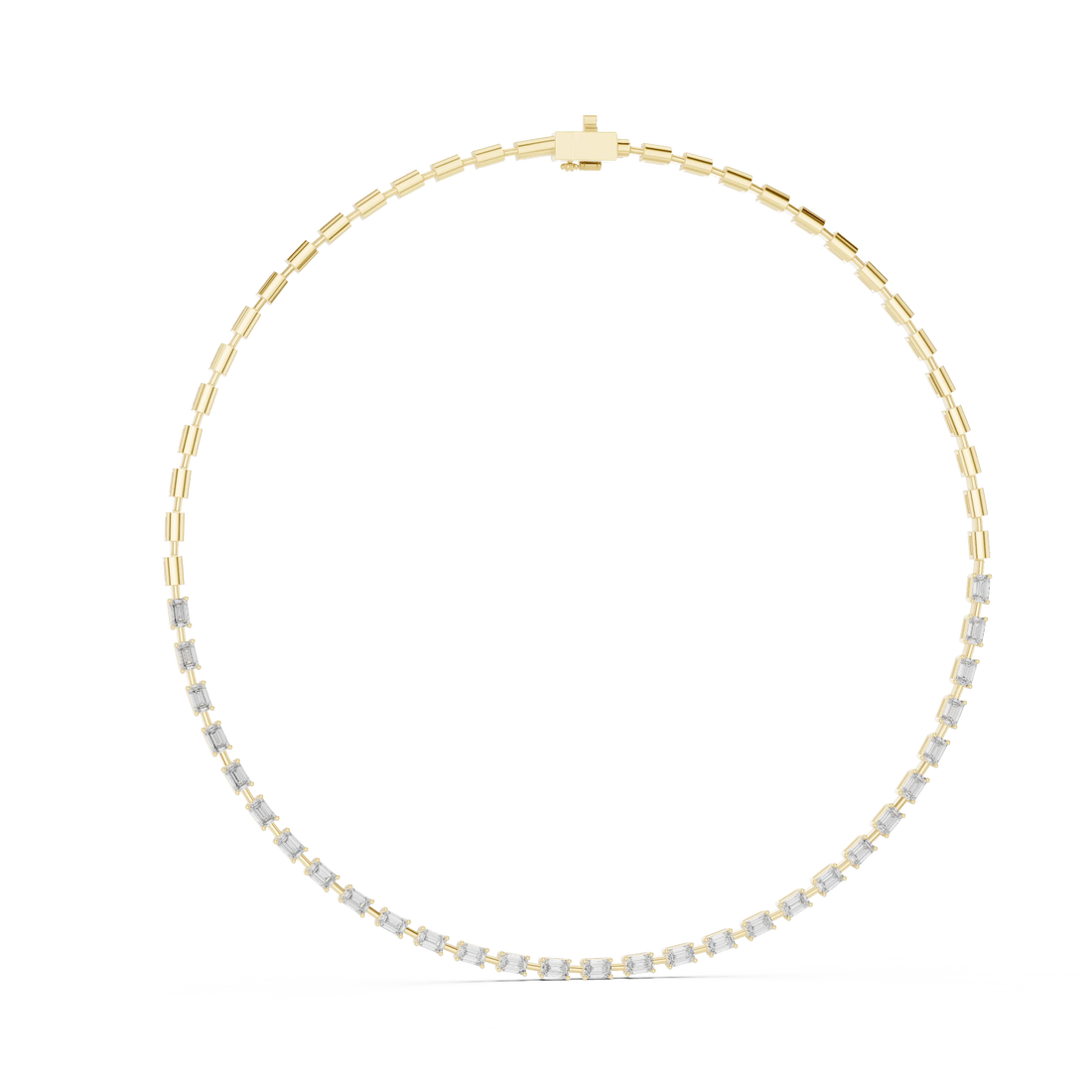 Emerald Diamond Tennis Necklace