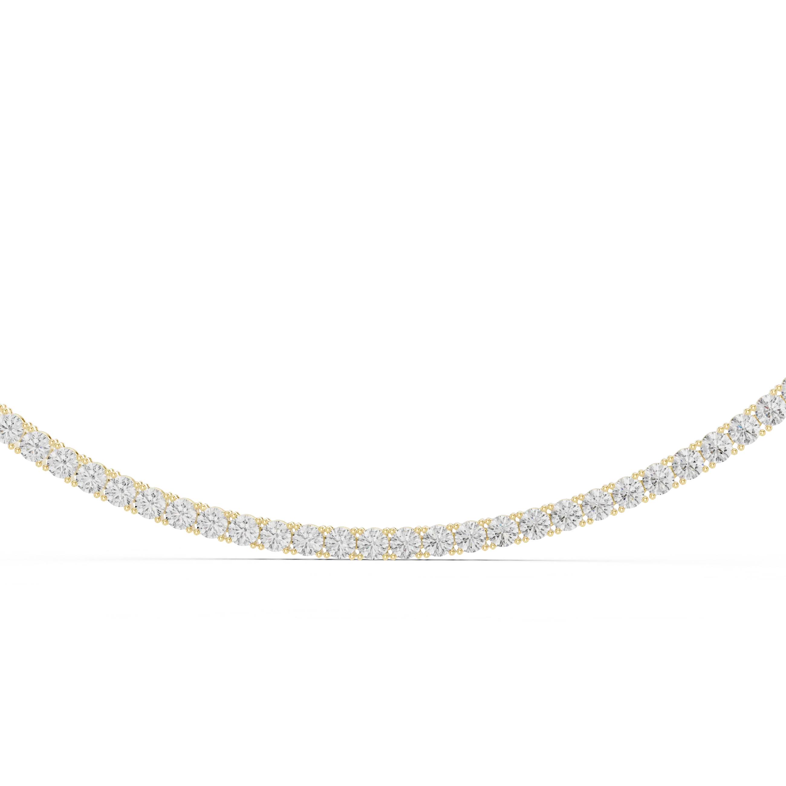 Round Diamond Tennis Necklace