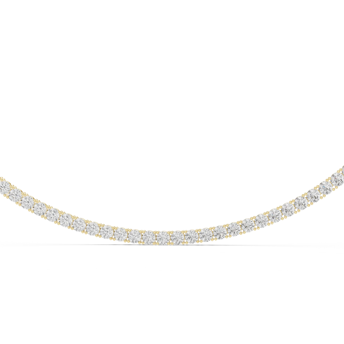 Round Diamond Tennis Necklace