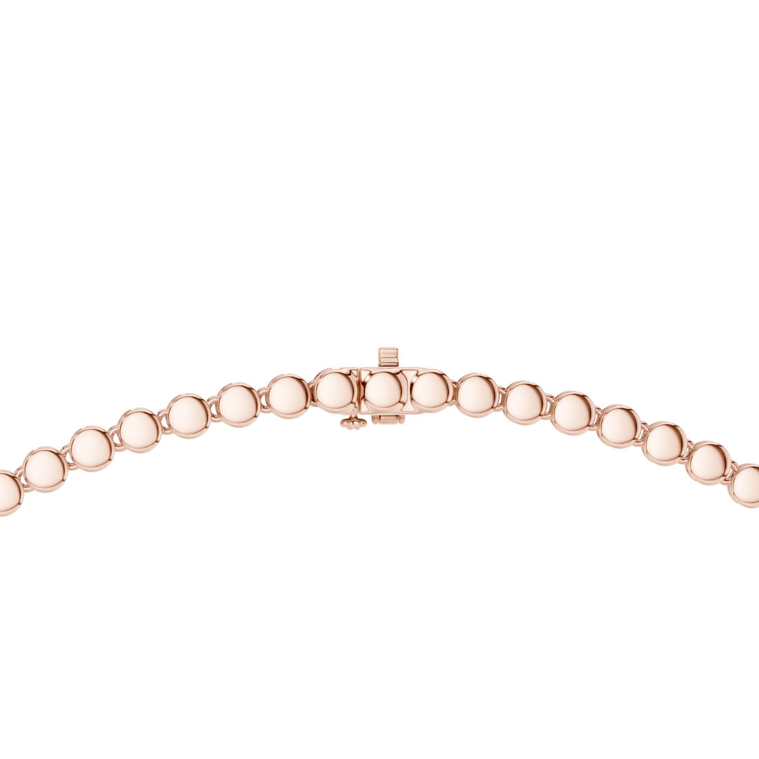 Round Diamond Tennis Necklace with Pear Drop Pendant