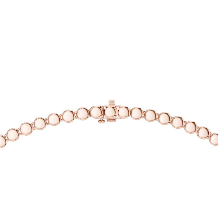 Round Diamond Tennis Necklace with Pear Drop Pendant