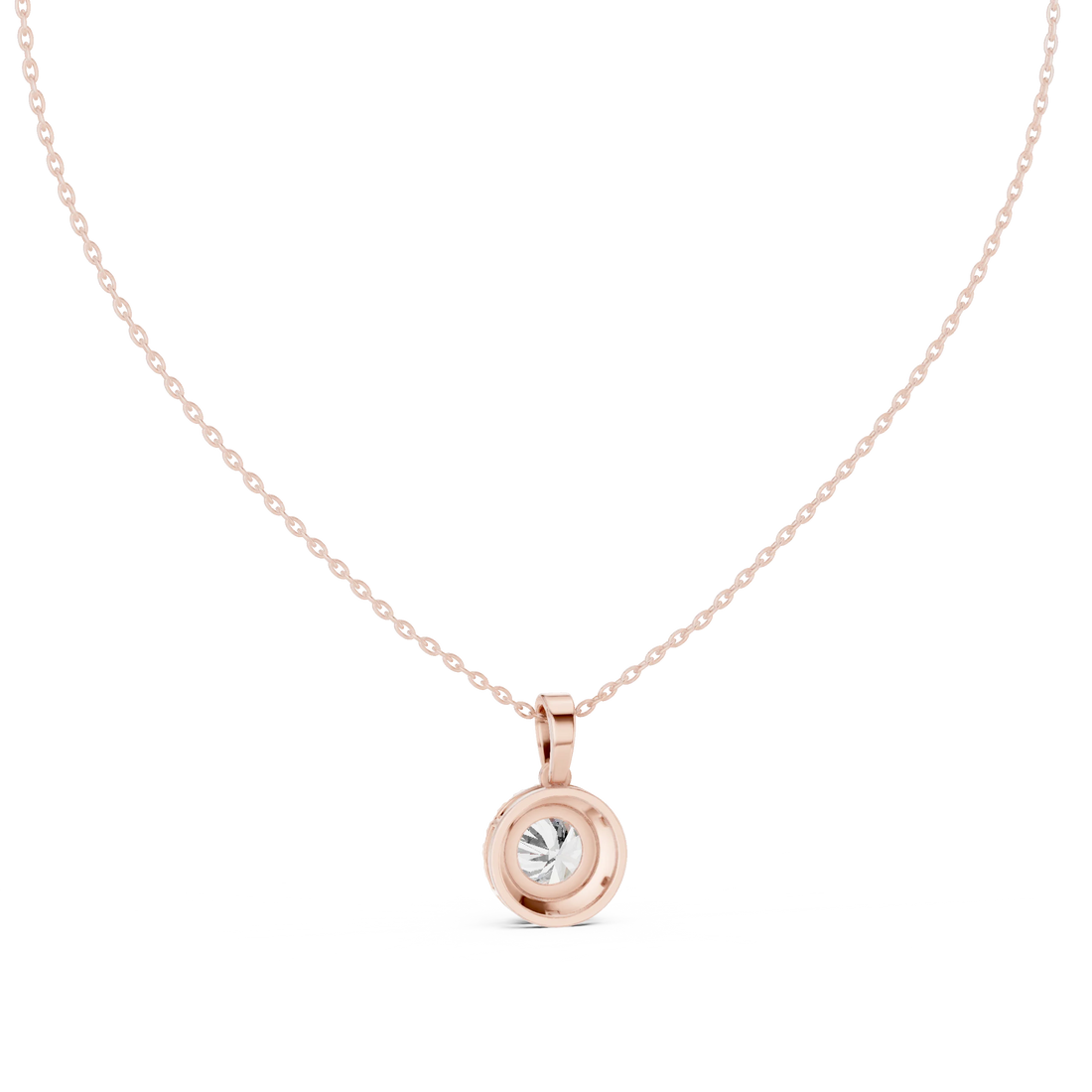 Radiant Halo Round Diamond Pendant