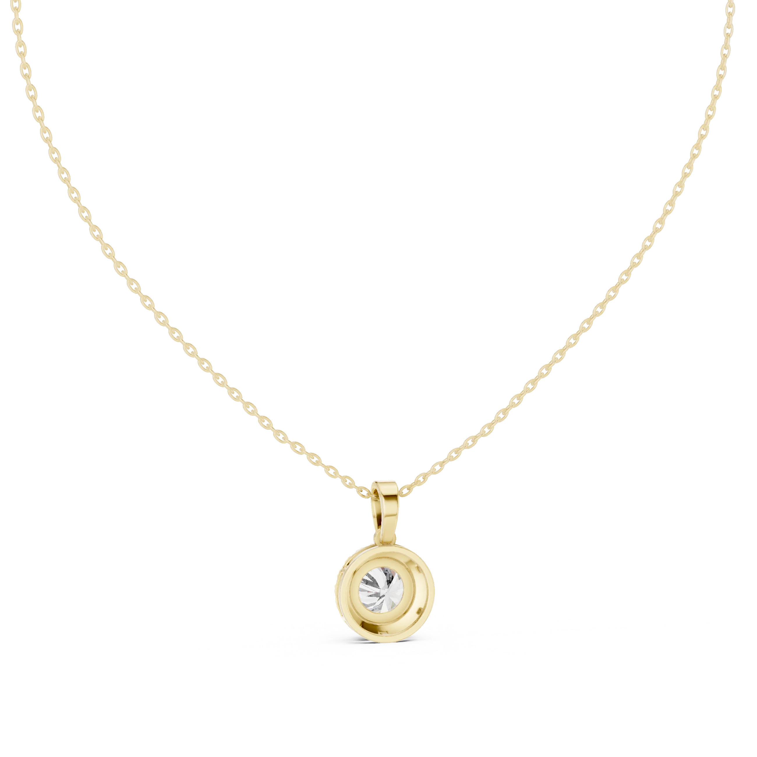 Radiant Halo Round Diamond Pendant
