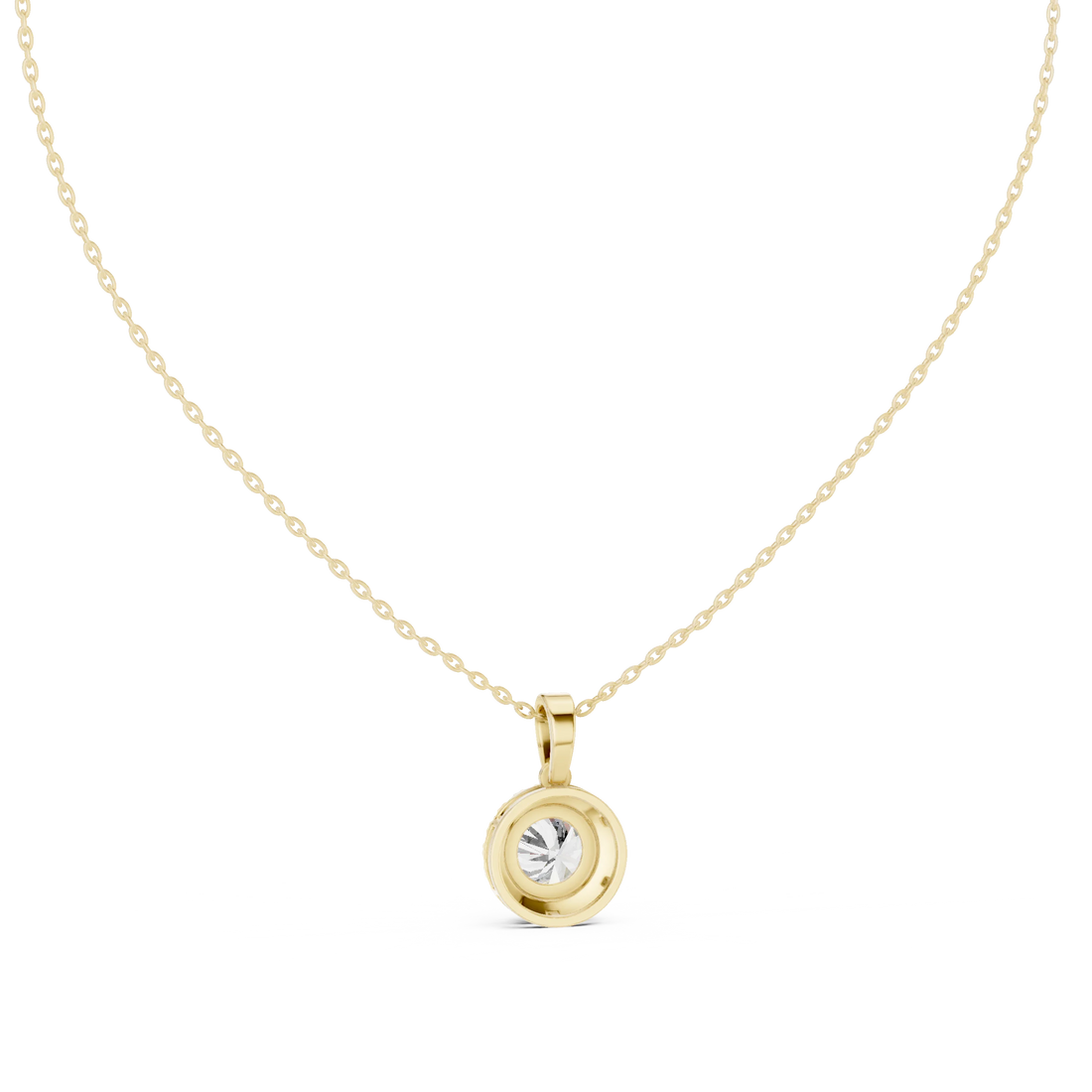 Radiant Halo Round Diamond Pendant