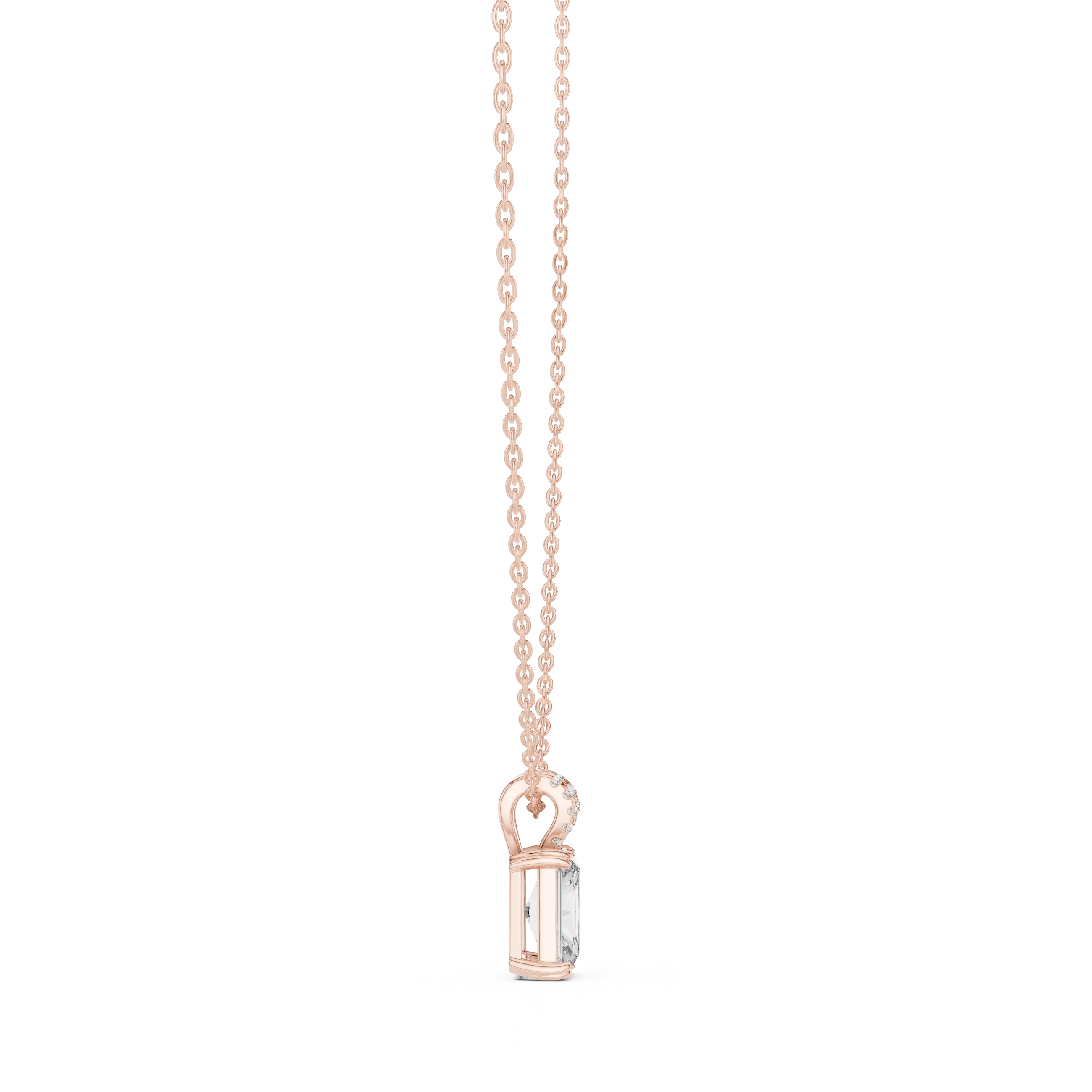 Celeste Radiant Solitaire Diamond Pendant