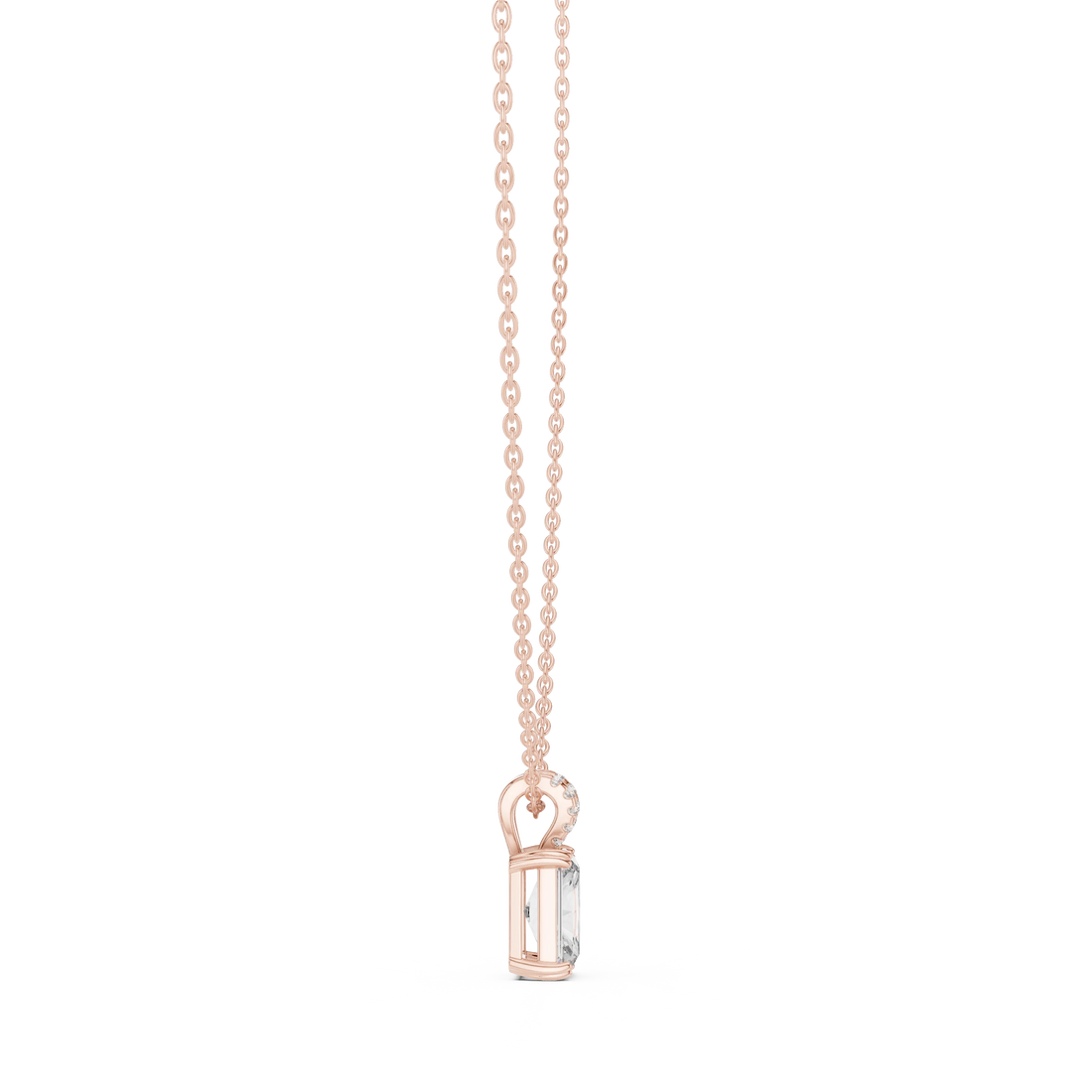 Celeste Radiant Solitaire Diamond Pendant