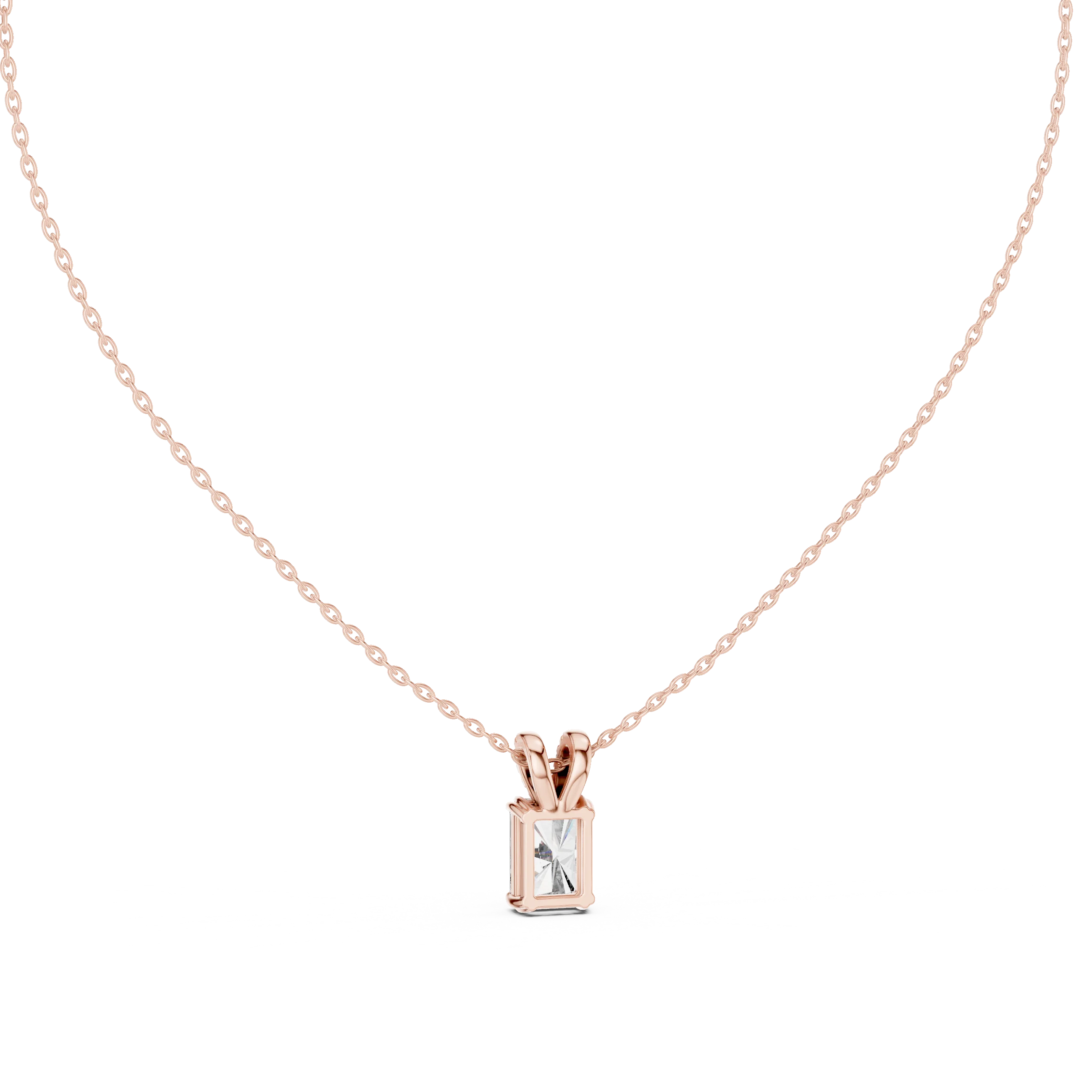 Celeste Radiant Solitaire Diamond Pendant