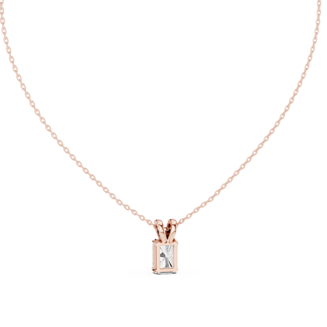 Celeste Radiant Solitaire Diamond Pendant