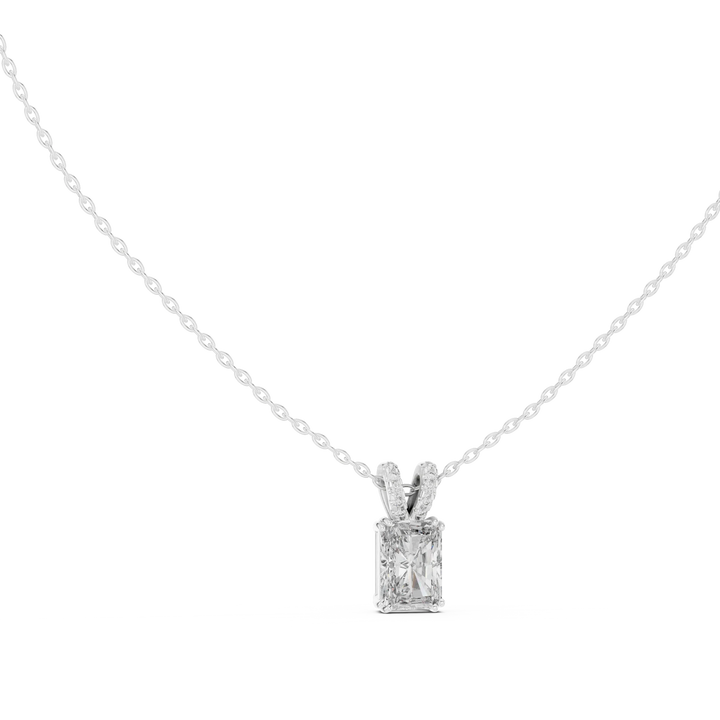Celeste Radiant Solitaire Diamond Pendant
