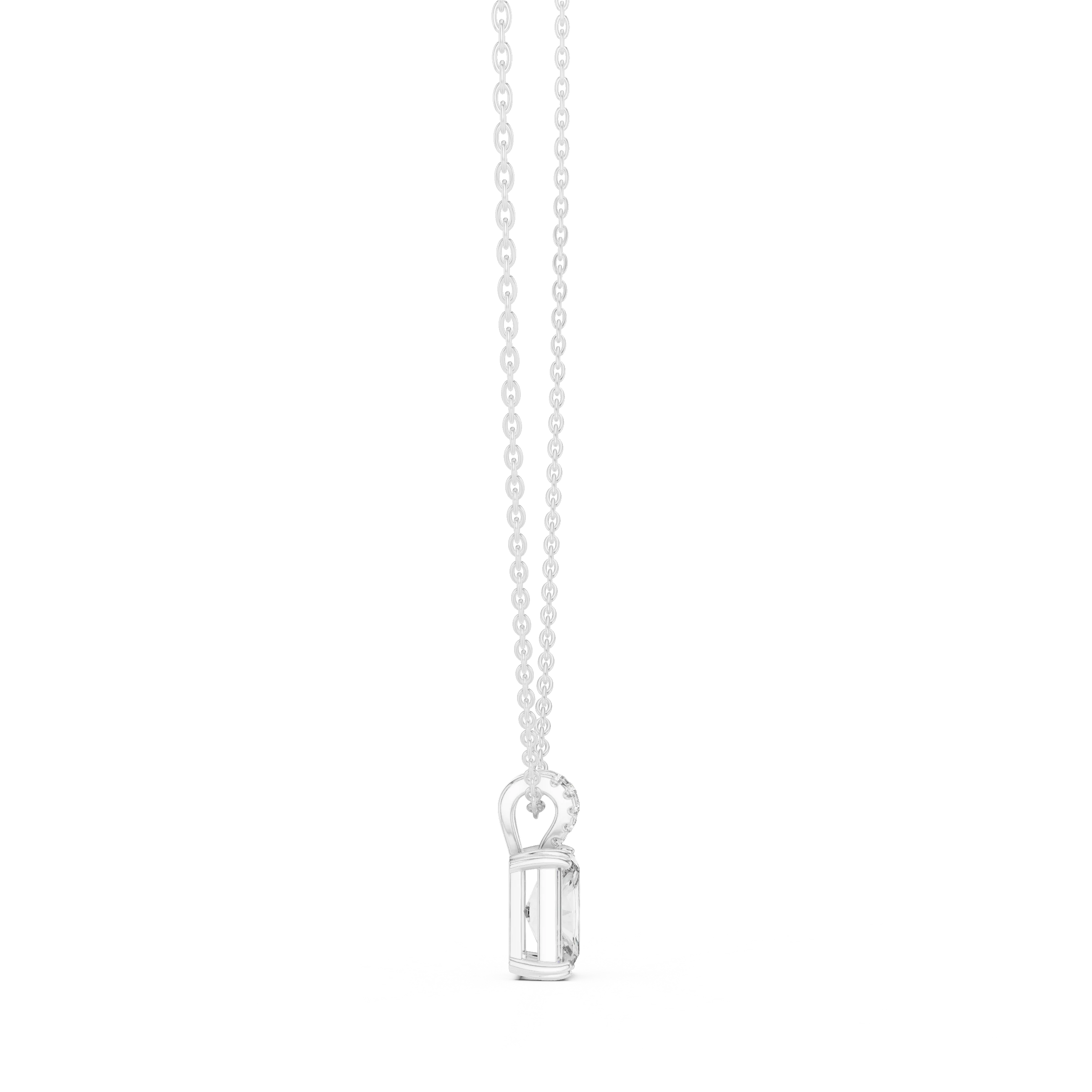 Celeste Radiant Solitaire Diamond Pendant