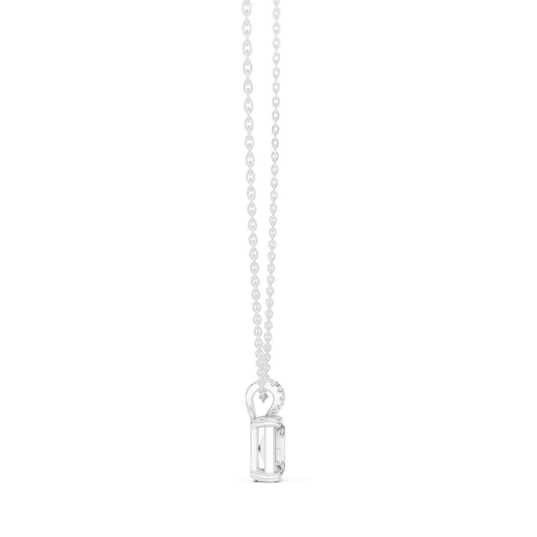Celeste Radiant Solitaire Diamond Pendant