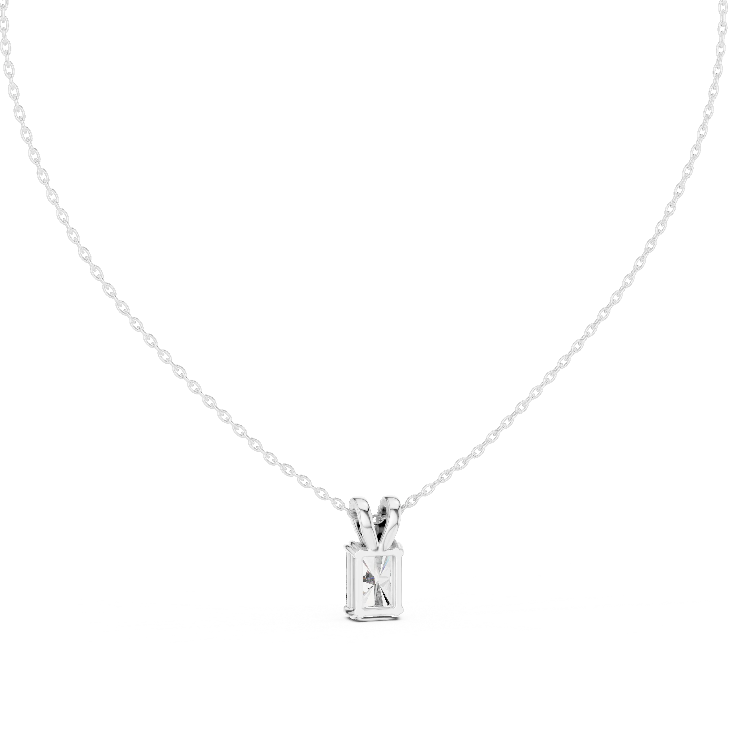 Celeste Radiant Solitaire Diamond Pendant