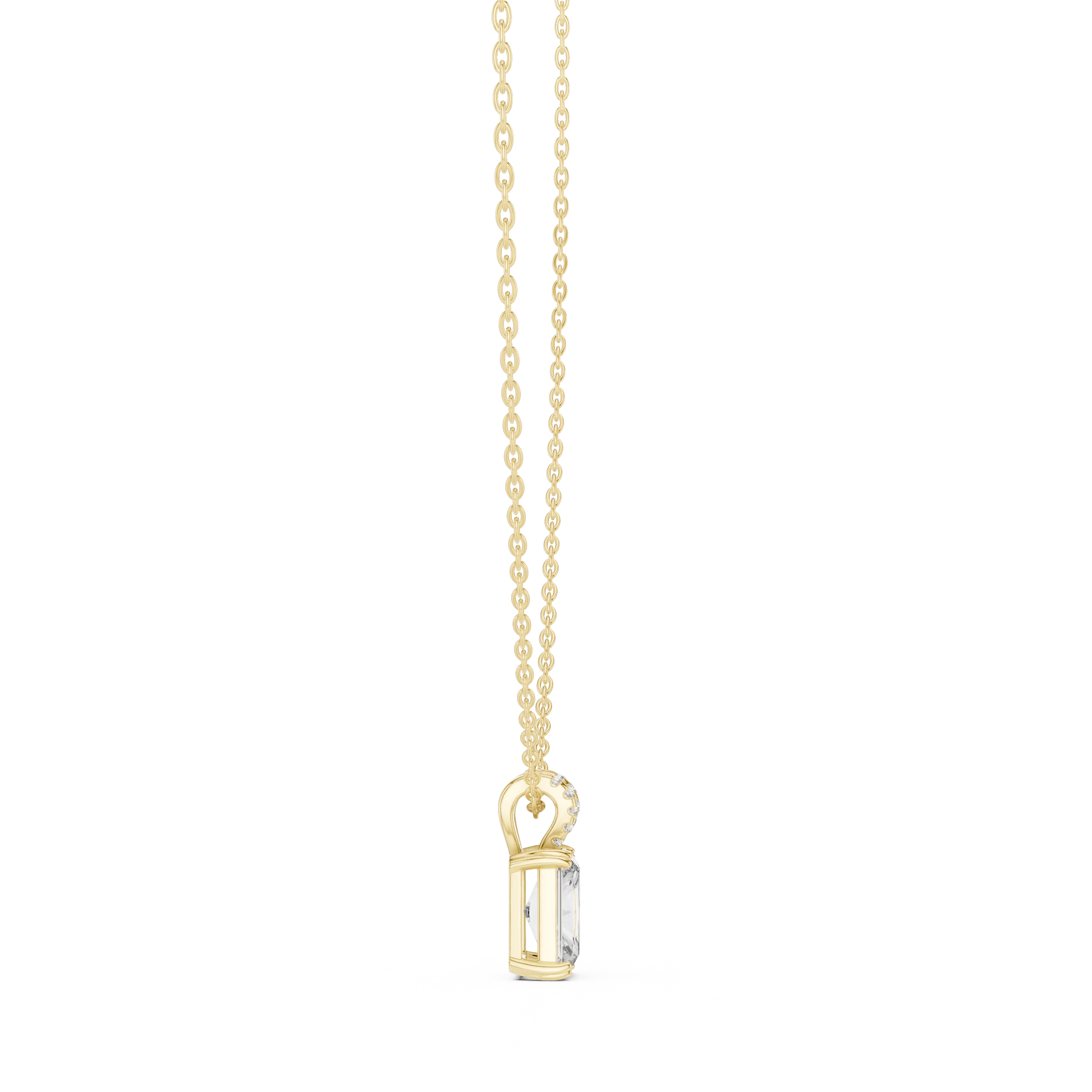 Celeste Radiant Solitaire Diamond Pendant